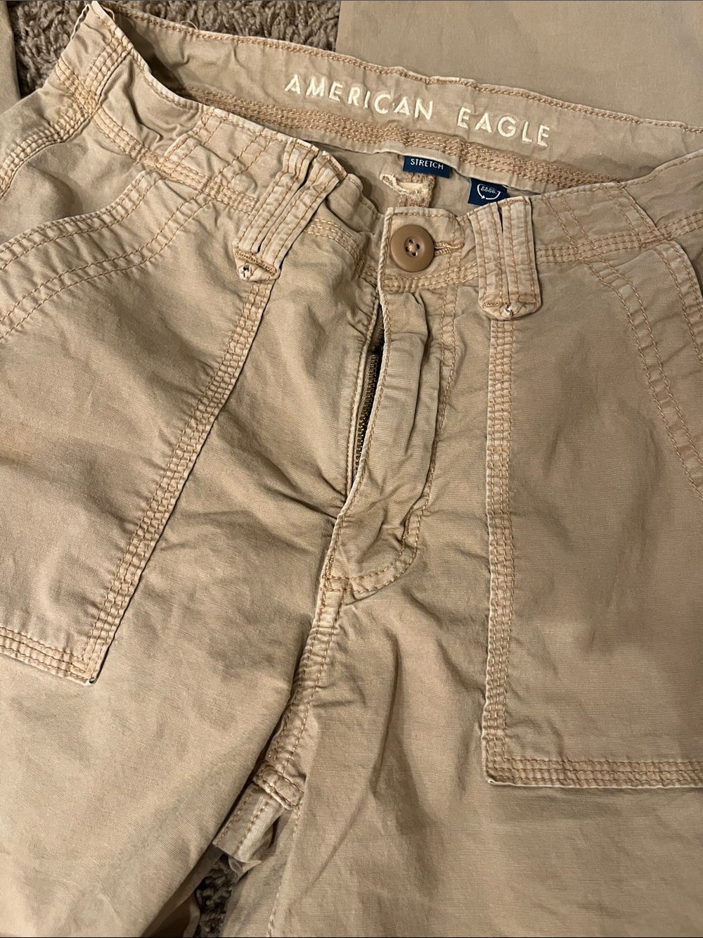 American Eagle Outfitters women’s  Tan Cargo Utility pants